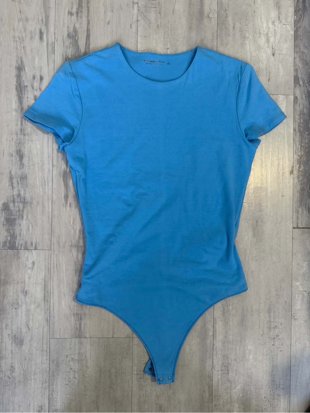 Abercrombie & Fitch Bright Blue Scoop Neck Bodysuit